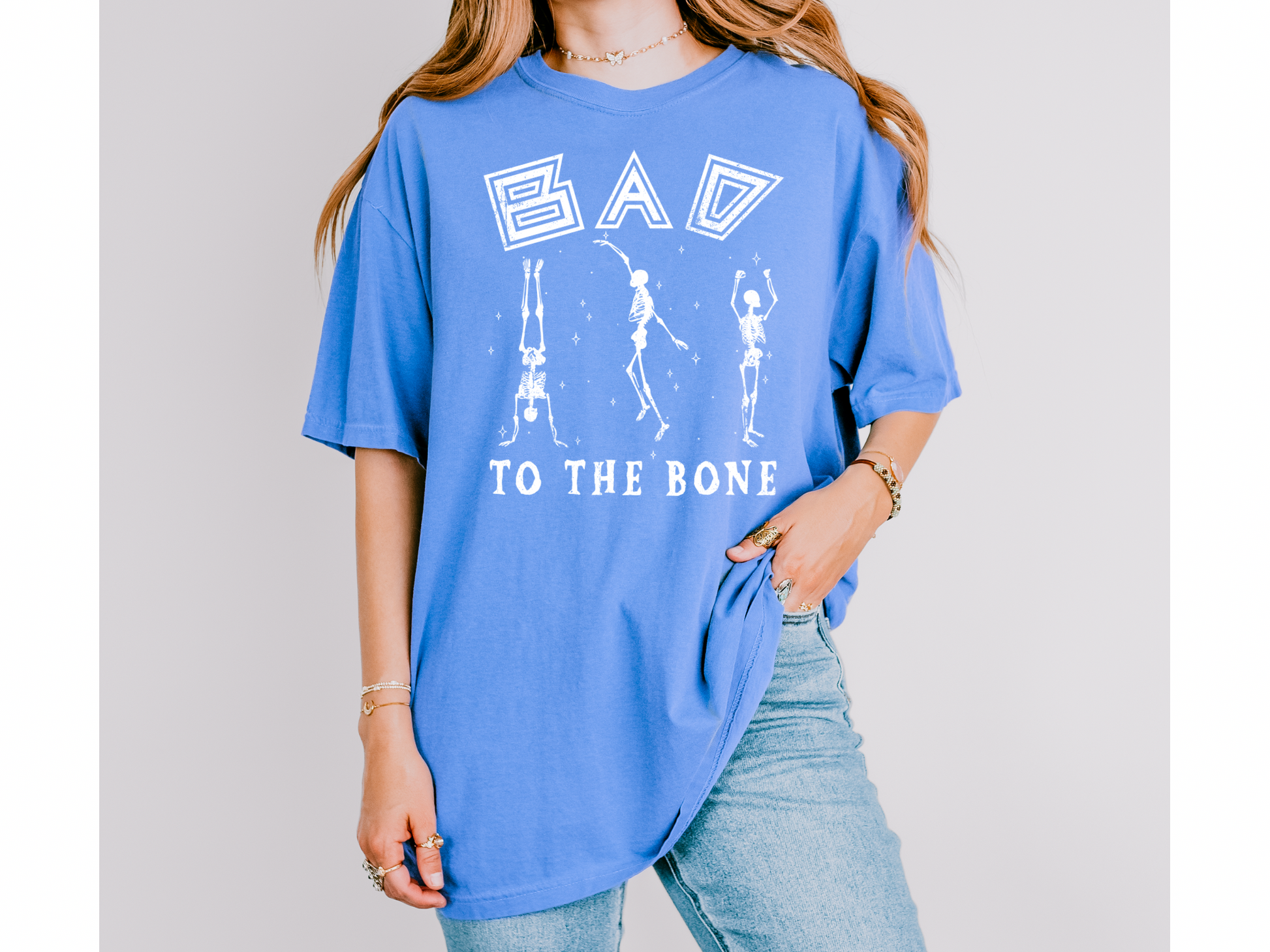 Bad To The Bone - Comfort Colors - Halloween Tshirt
