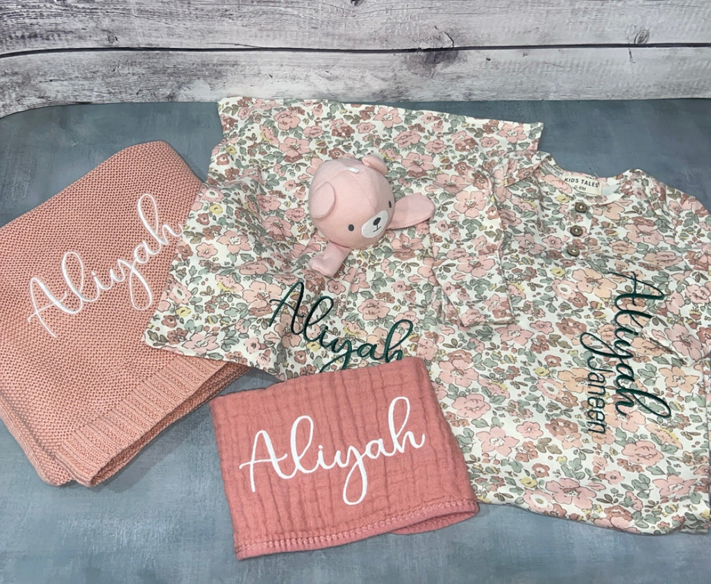 Custom Embroidered Baby Box Bundle