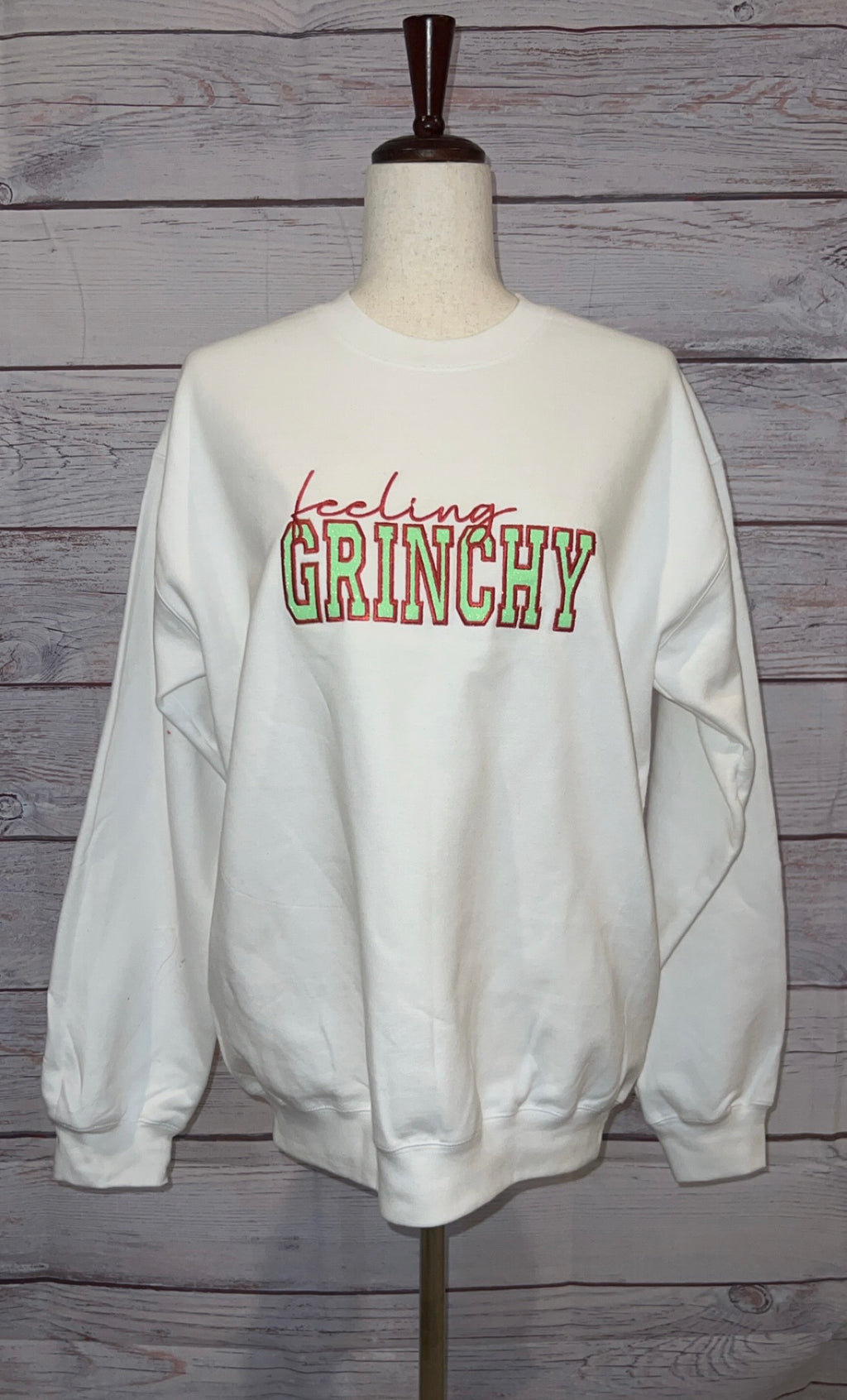 Feeling Grinchy Christmas Crew Neck Sweatshirt