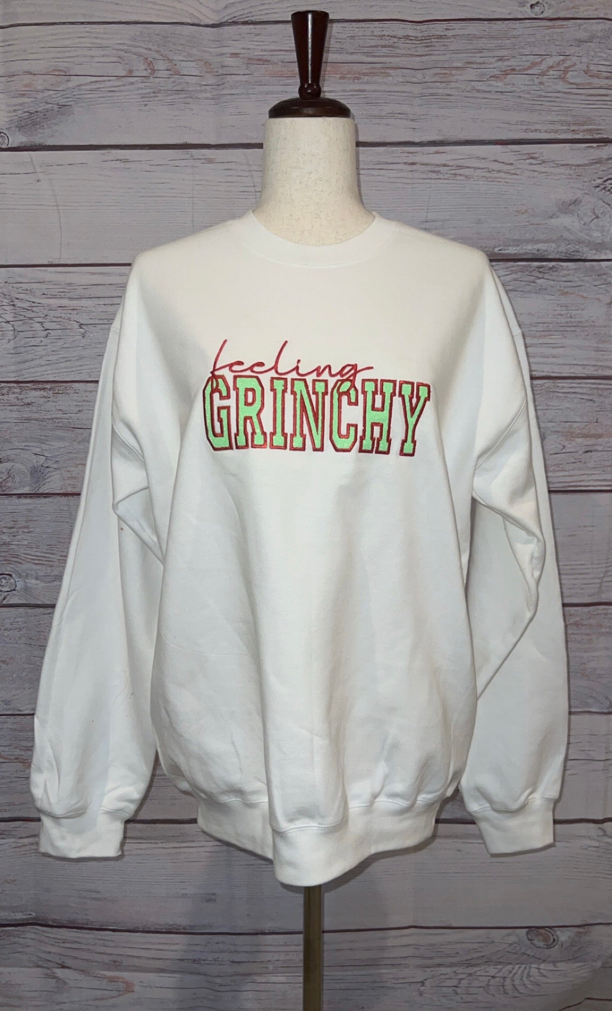 Feeling Grinchy Christmas Crew Neck Sweatshirt