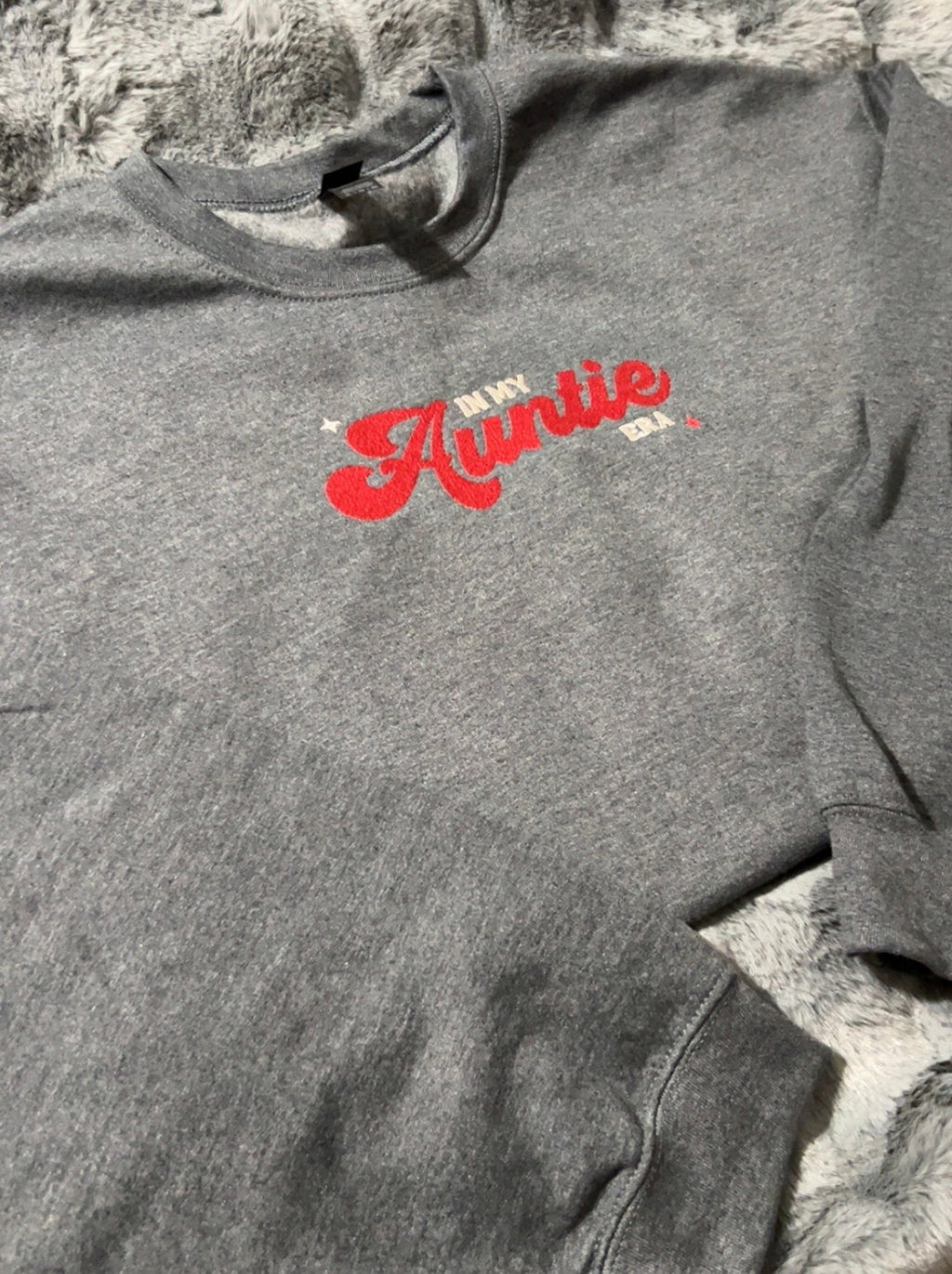 In My Auntie Era Embroidered Crew Neck