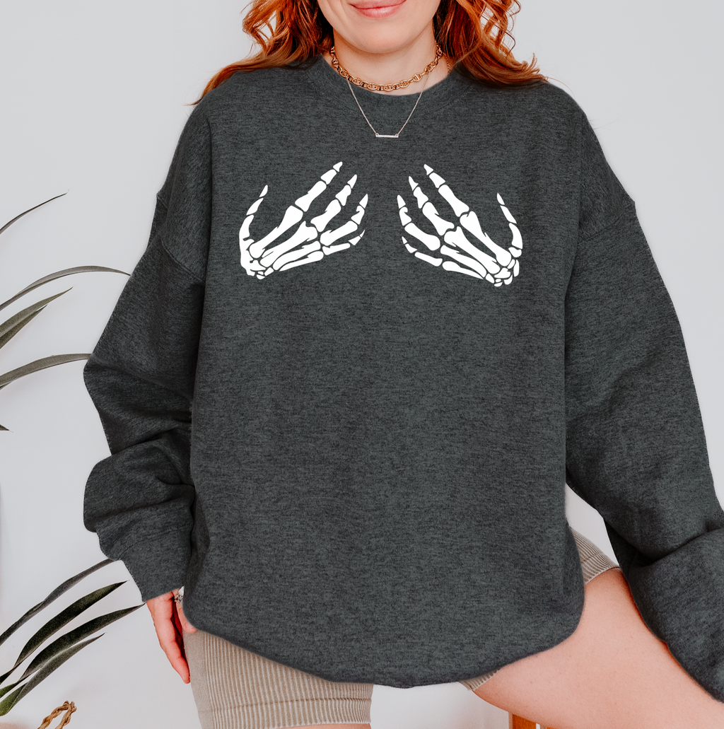 Skeleton Hands Fall/Halloween Crew Neck