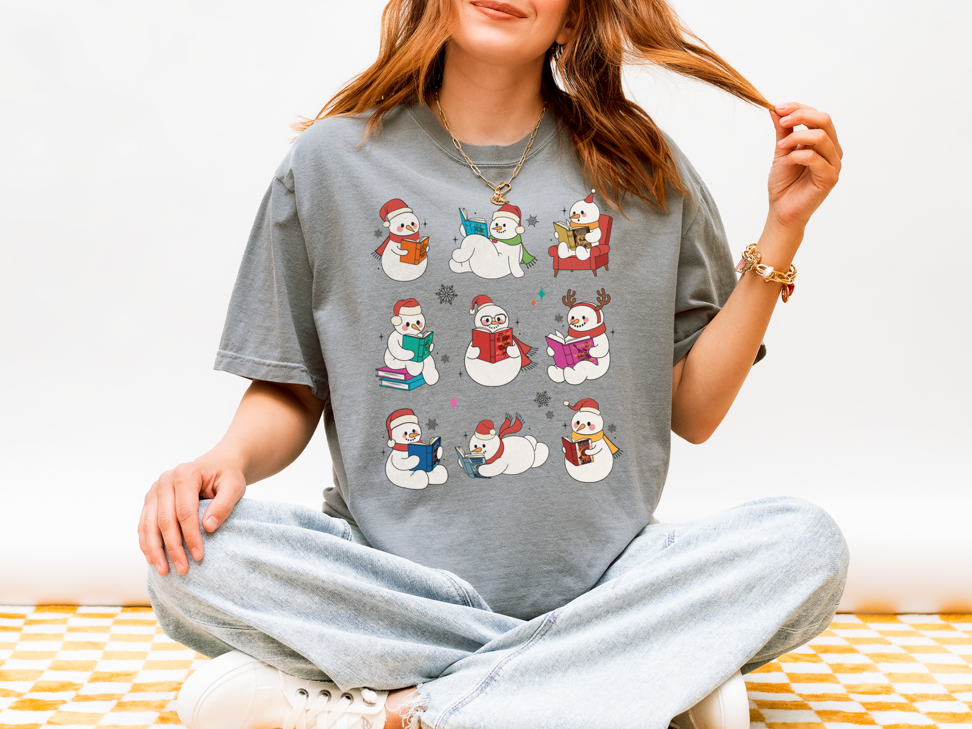 SJM Snowmen Holiday Comfort Colors Tshirt