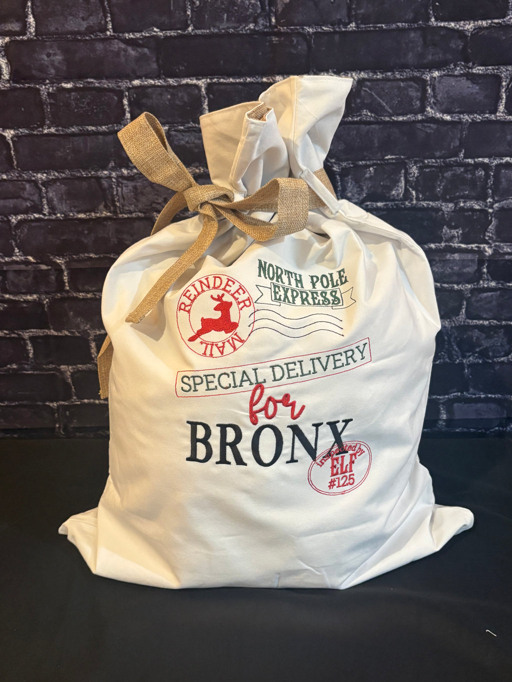 Custom Embroidered Santa Bags