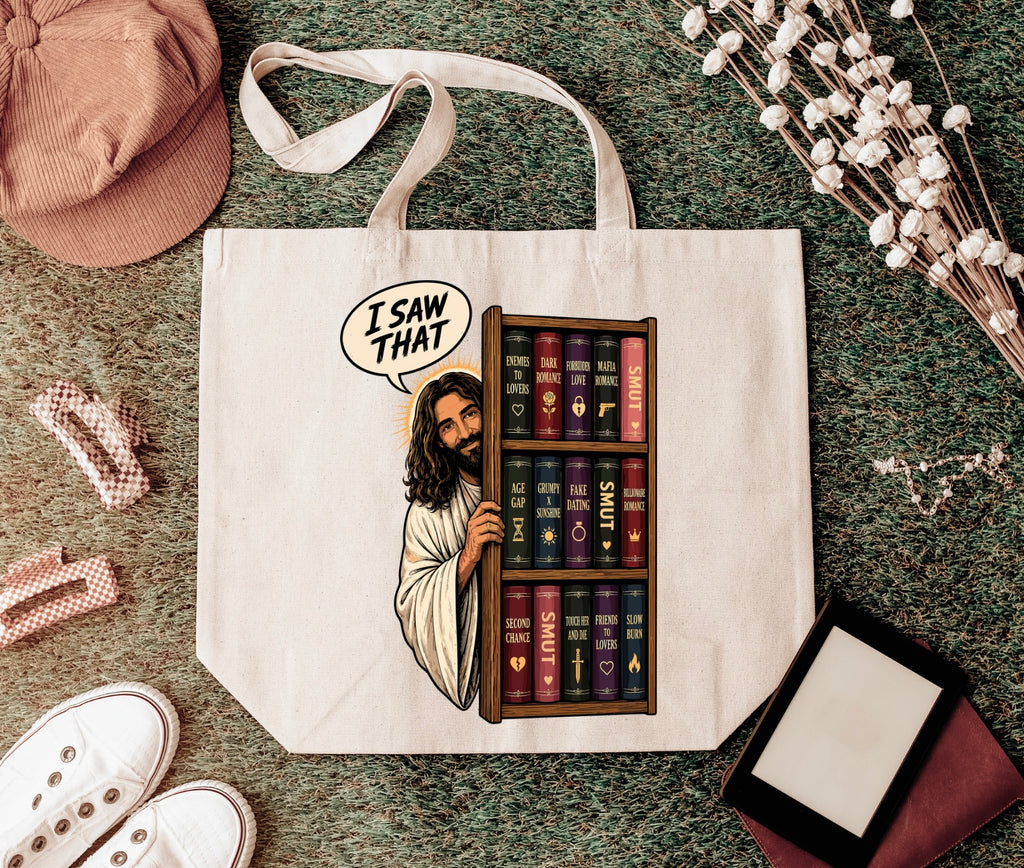 Jesus Reading Tote Bag