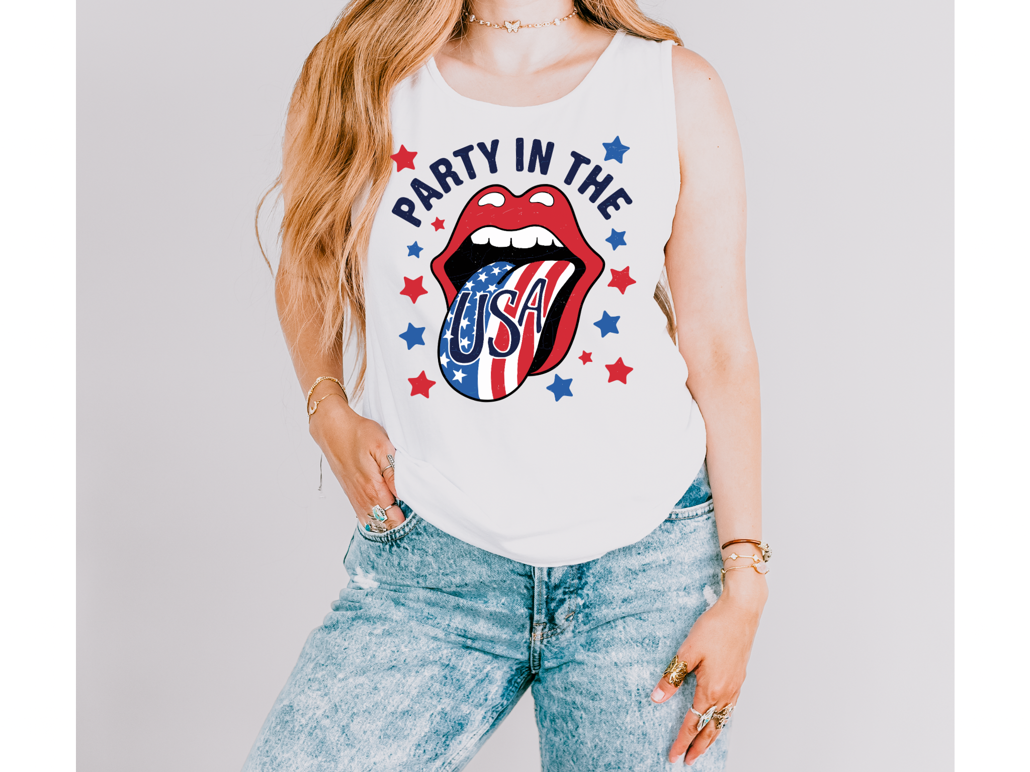 Party in the USA 4th of July Comfort Colors Tshirt & Tank Top