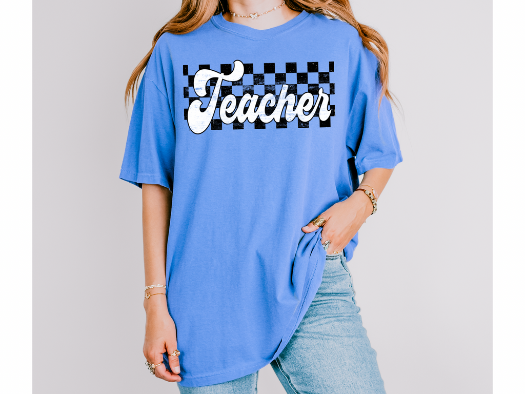 Teacher - Checkers - Comfort Colors