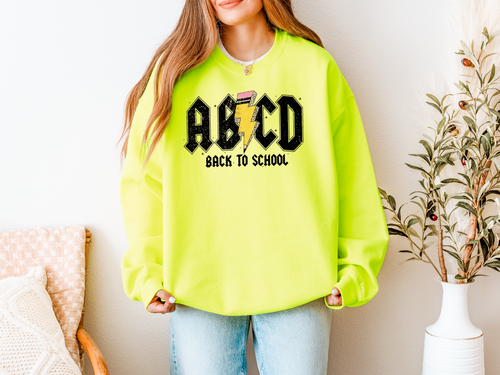 ABCD Back To School Crew Neck Sweatshirt