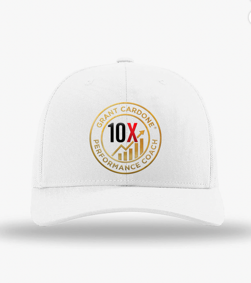 10X White Embroidered Hat