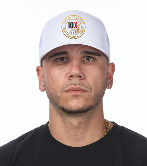 10X White Embroidered Hat